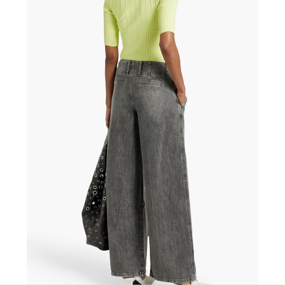 Women's Gray Wide-Leg Jeans - Picture 3 of 5
